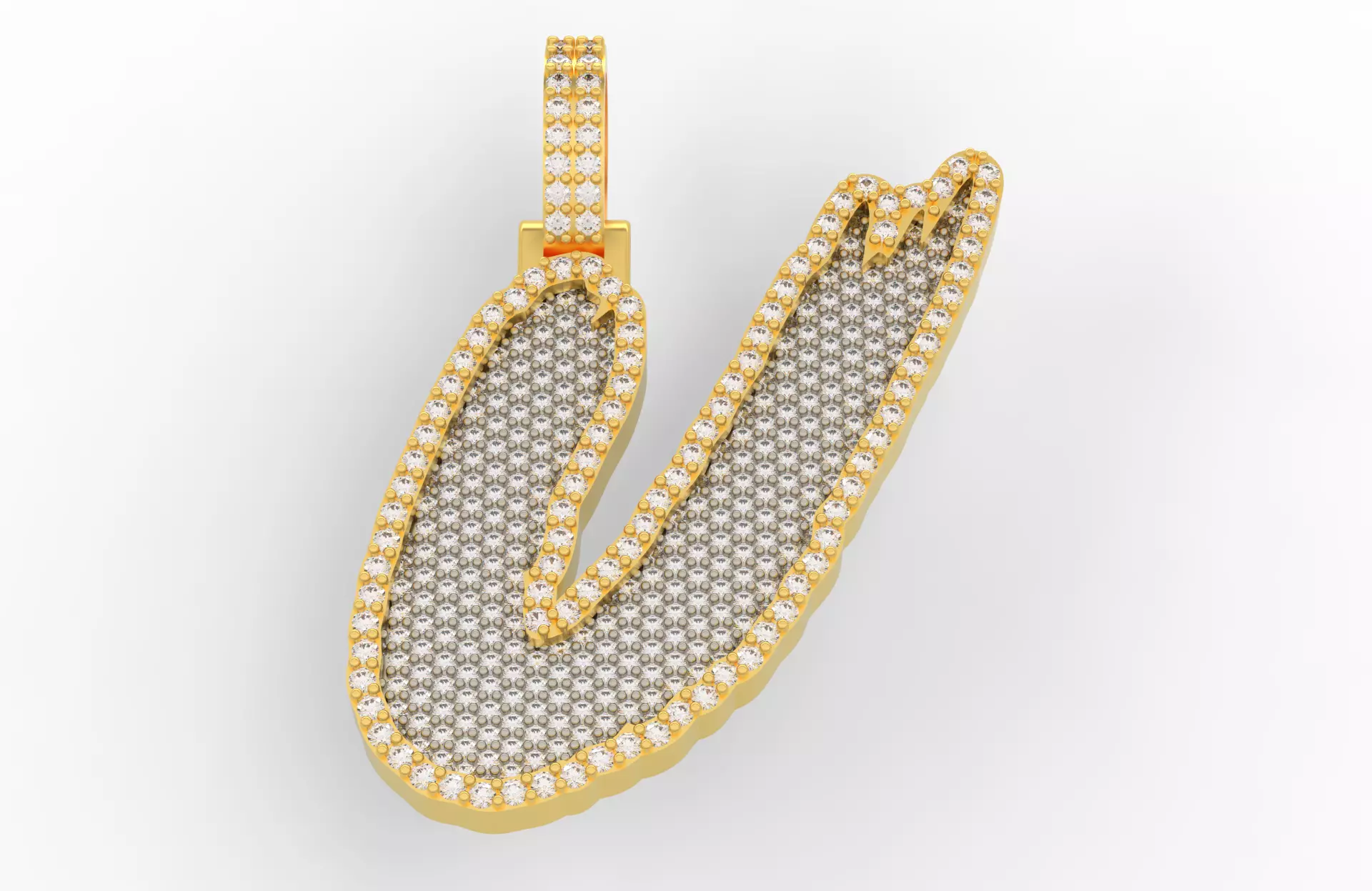 U PAVE LETTER FONT 2 Options 3D print model_0