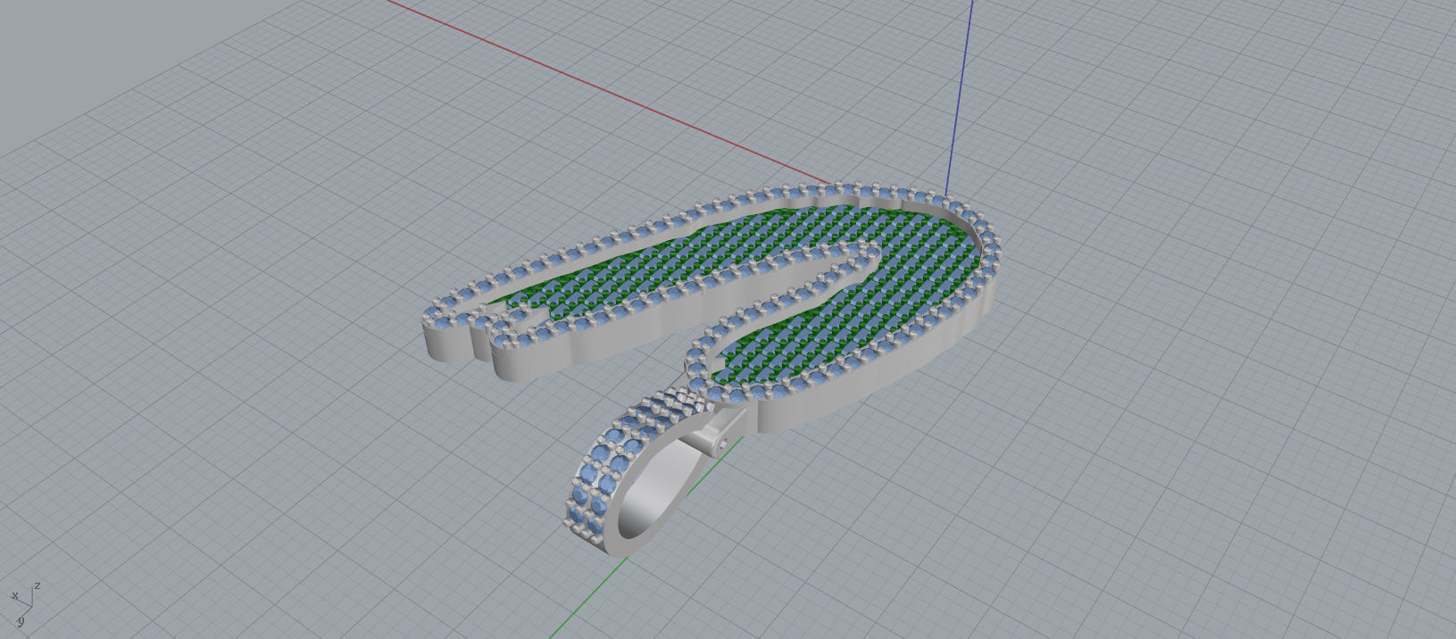 U PAVE LETTER FONT 2 Options 3D print model_10
