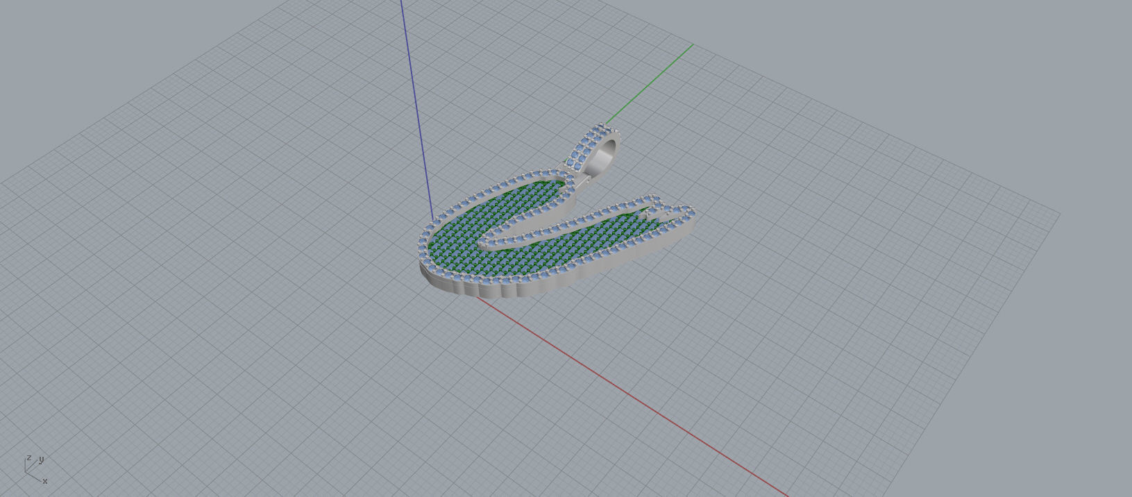 U PAVE LETTER FONT 2 Options 3D print model_7