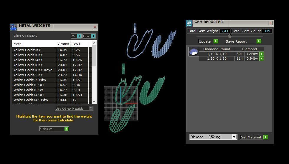 U PAVE LETTER FONT 2 Options 3D print model_14