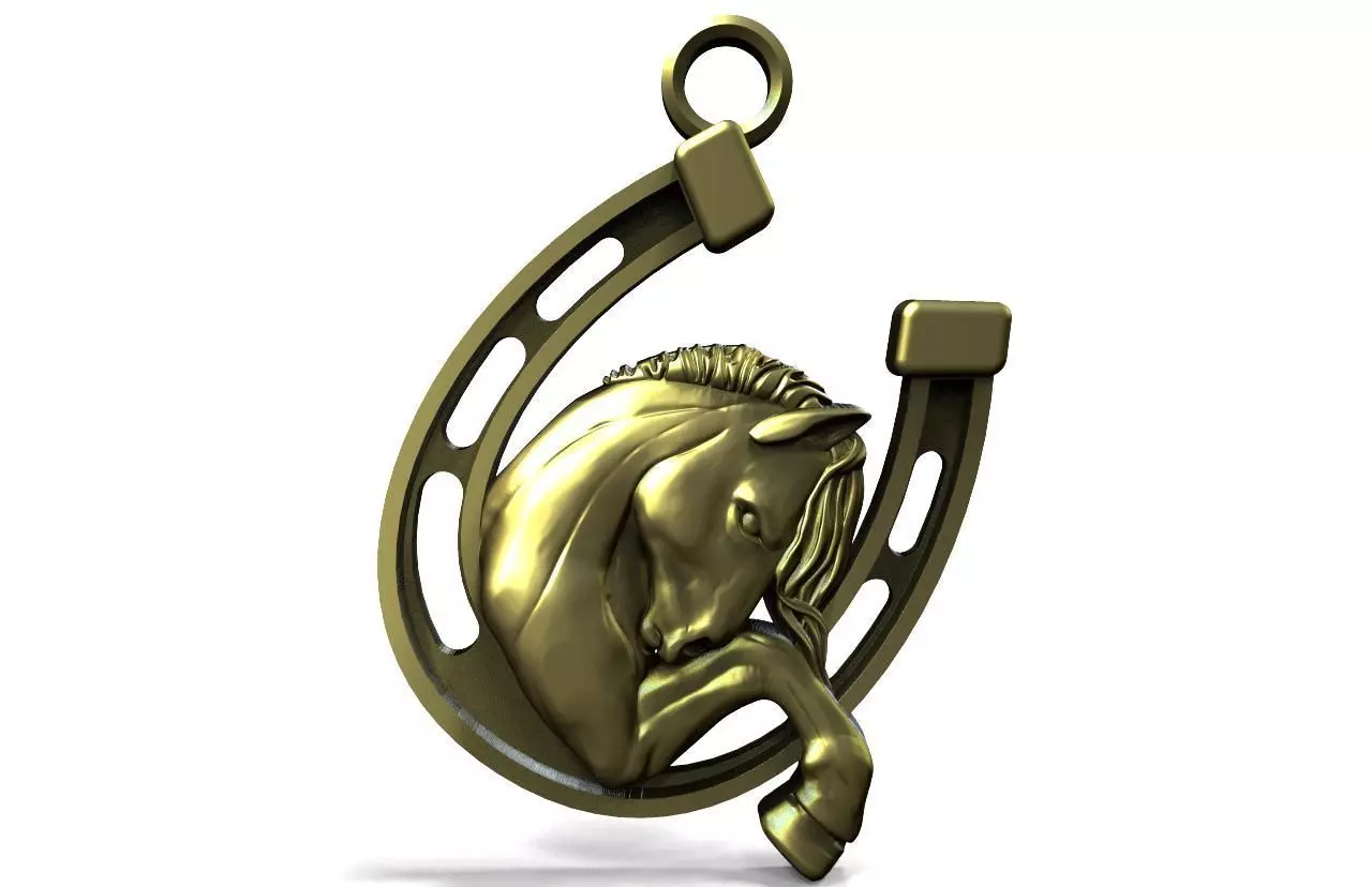 Horse pendant 3D print model