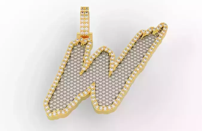 W PAVE LETTER FONT 2 Options