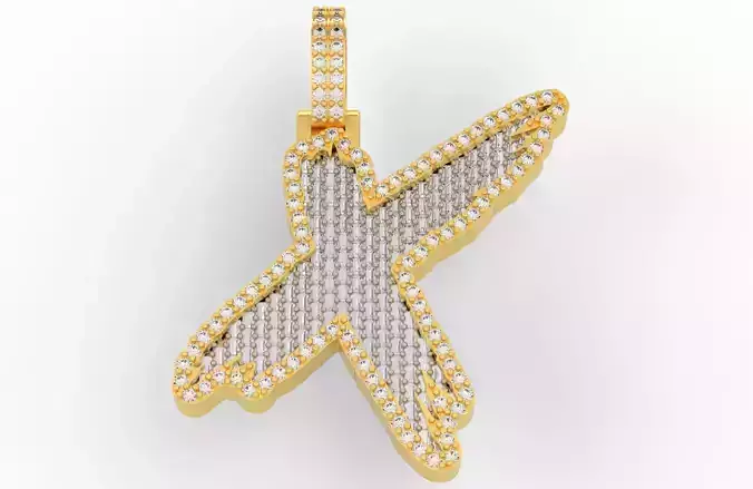 X PAVE LETTER FONT 2 Options