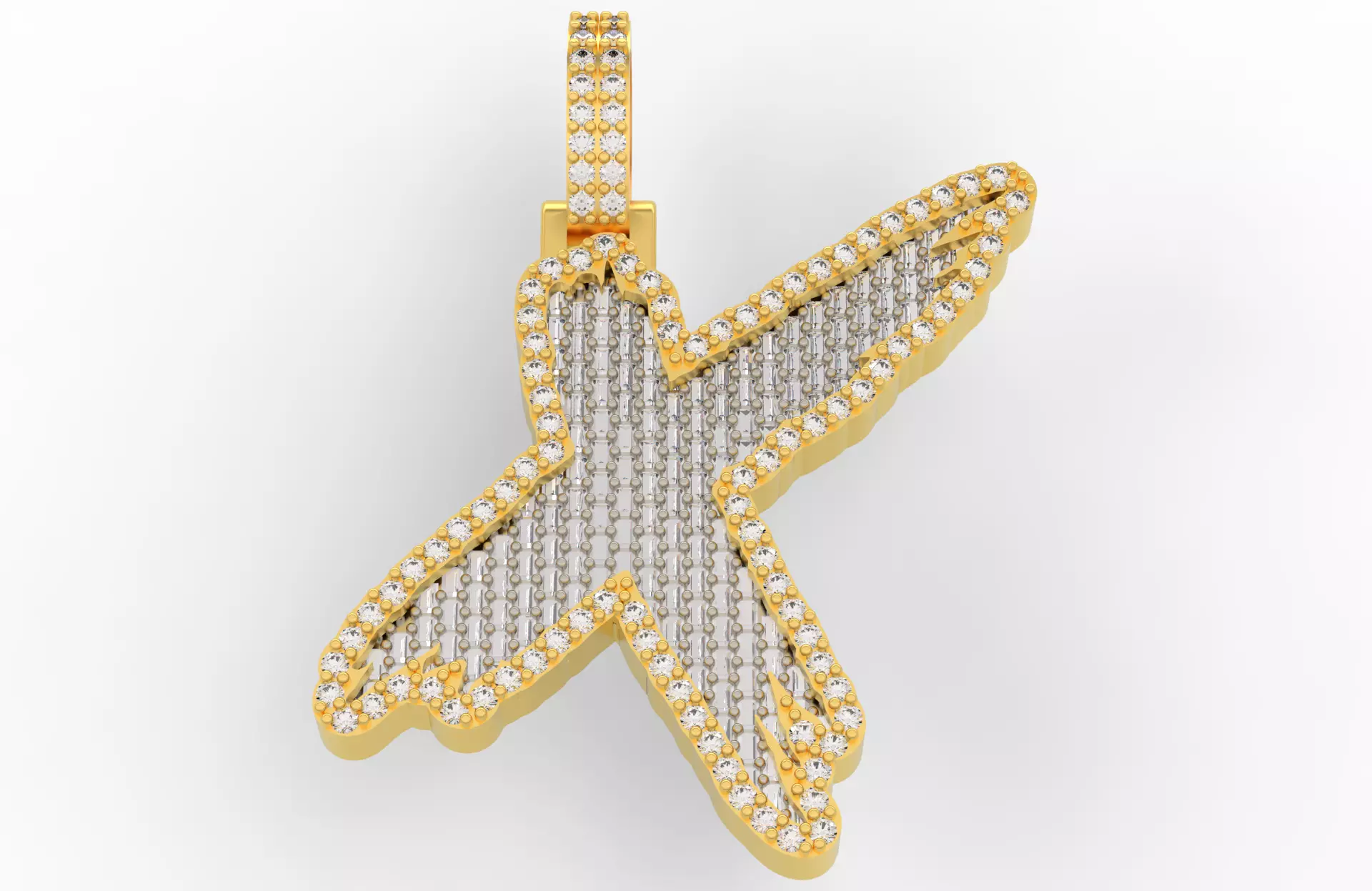 X PAVE LETTER FONT 2 Options 3D print model_0