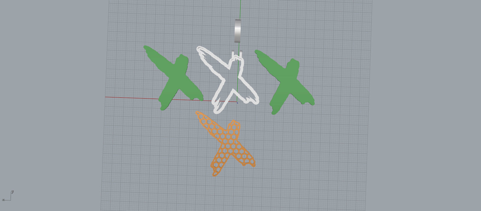 X PAVE LETTER FONT 2 Options 3D print model_14