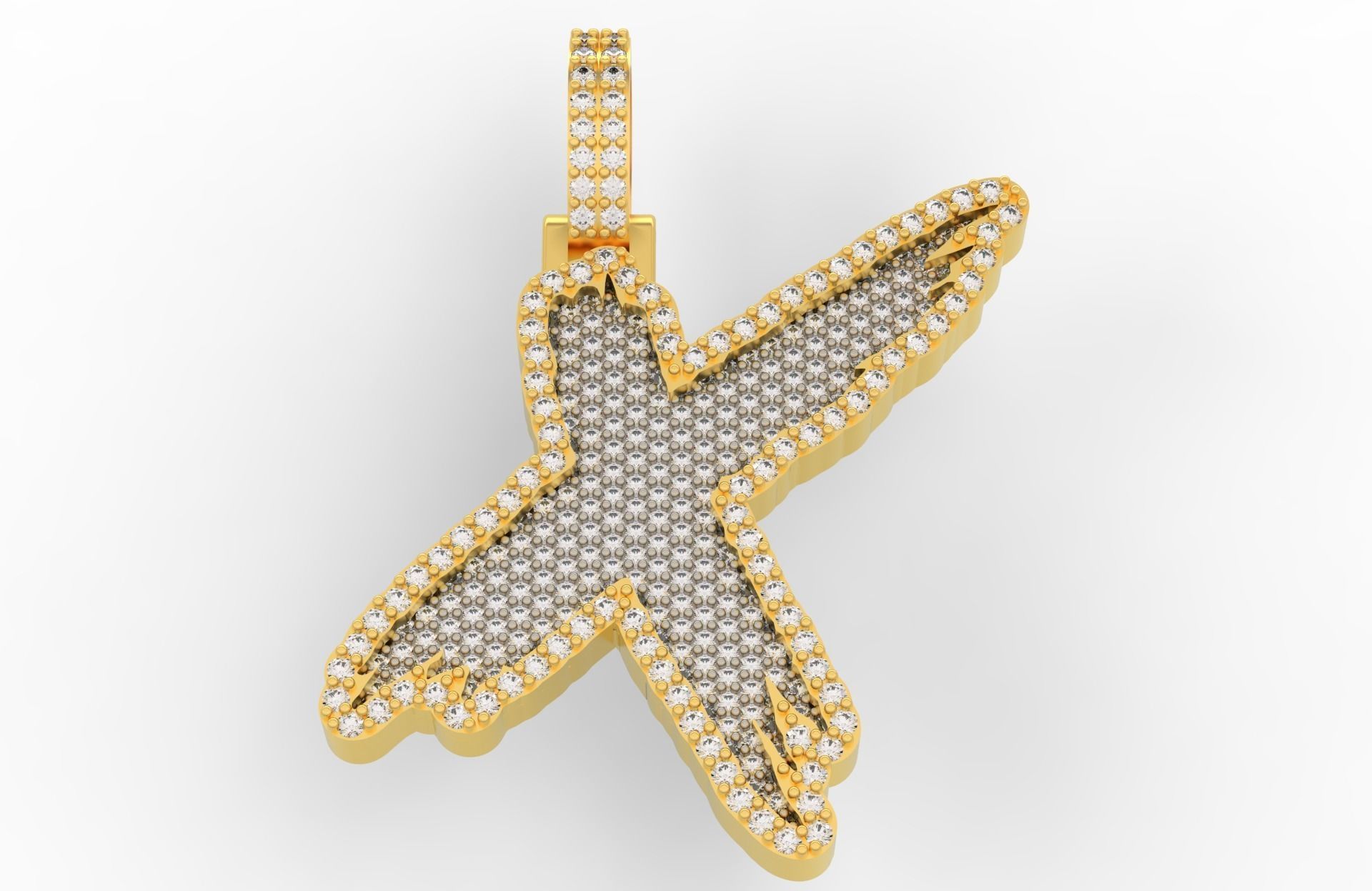 X PAVE LETTER FONT 2 Options 3D print model_1