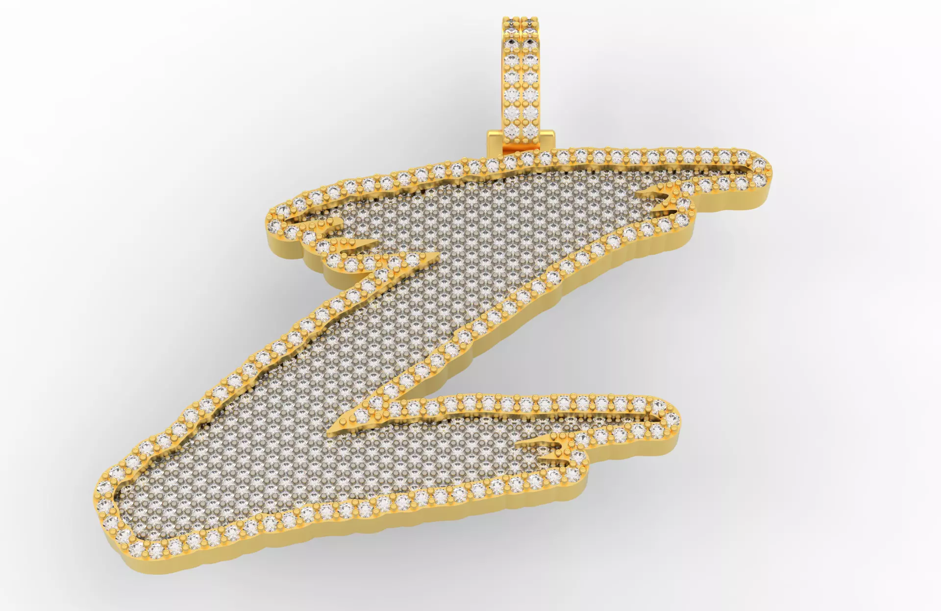 Z PAVE LETTER FONT 2 Options 3D print model