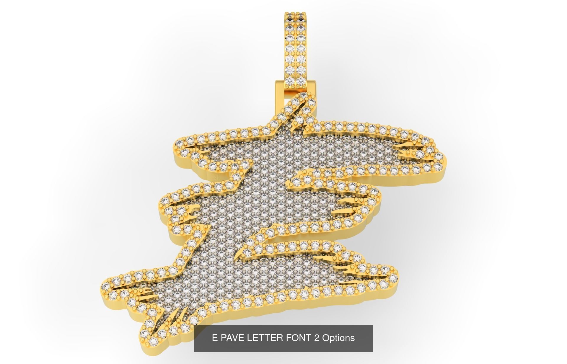 A-Z PAVE LETTER FONT 2 Options 3D Model Collection_7