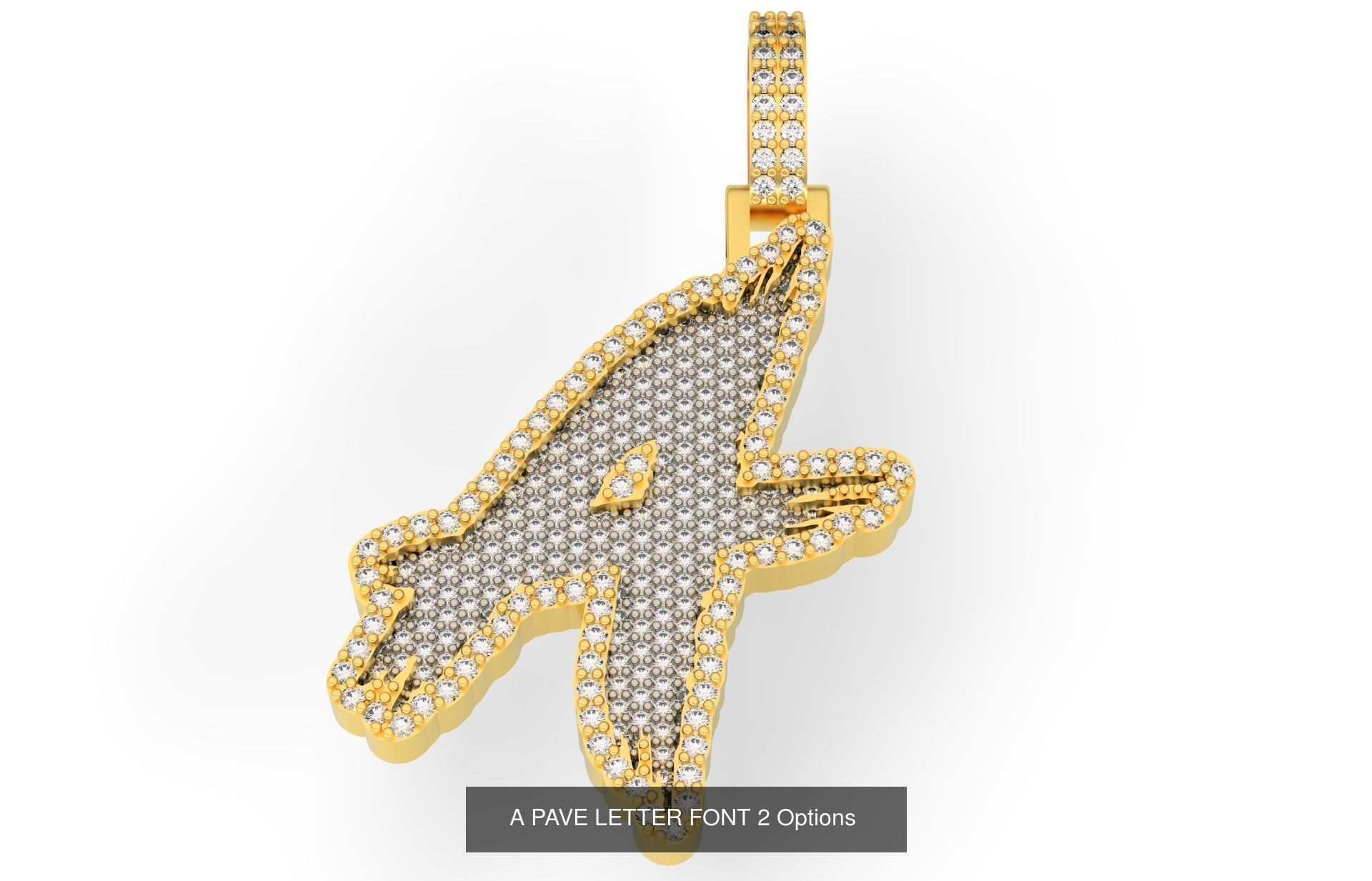 A-Z PAVE LETTER FONT 2 Options 3D Model Collection_3