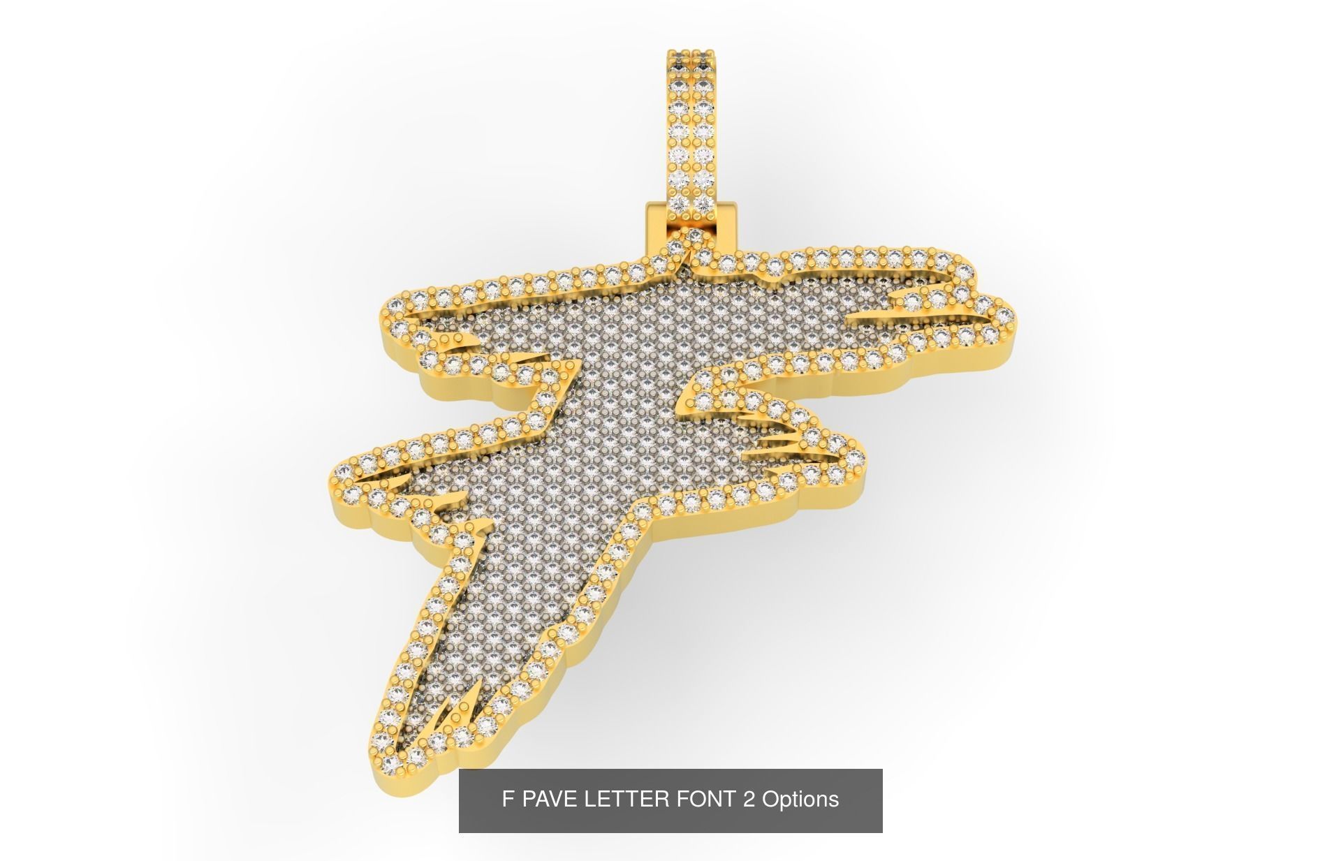 A-Z PAVE LETTER FONT 2 Options 3D Model Collection_8