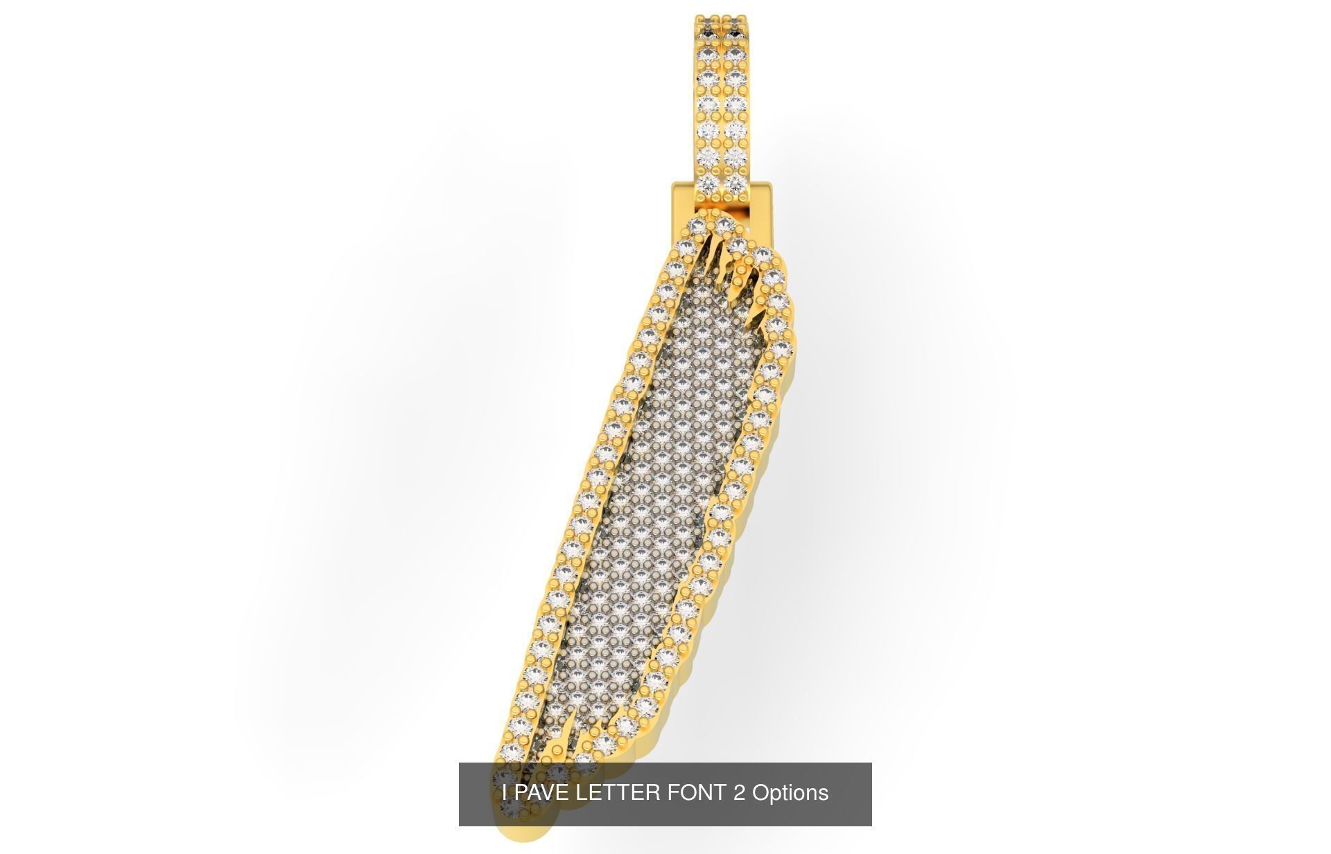 A-Z PAVE LETTER FONT 2 Options 3D Model Collection_11