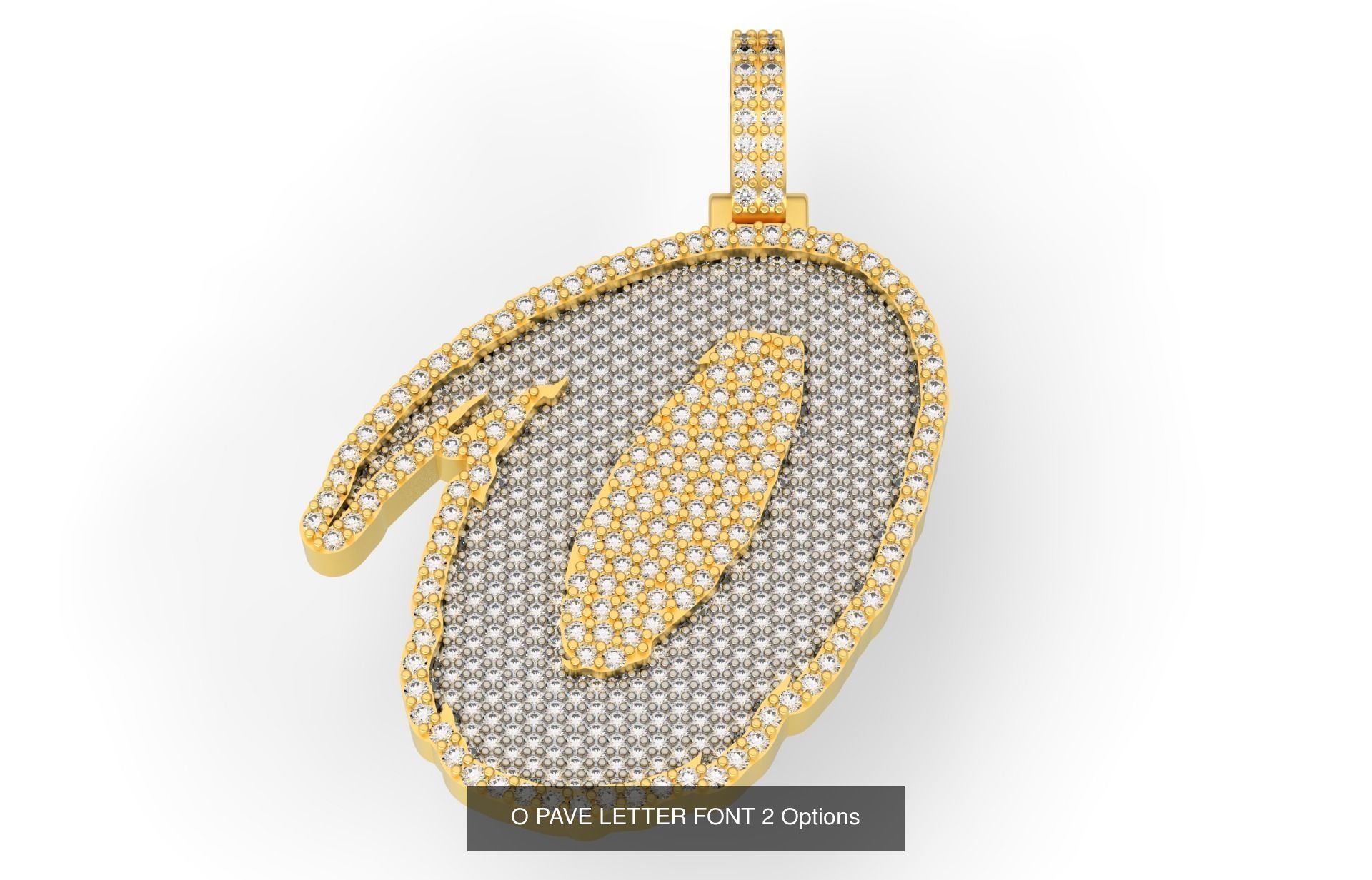 A-Z PAVE LETTER FONT 2 Options 3D Model Collection_17