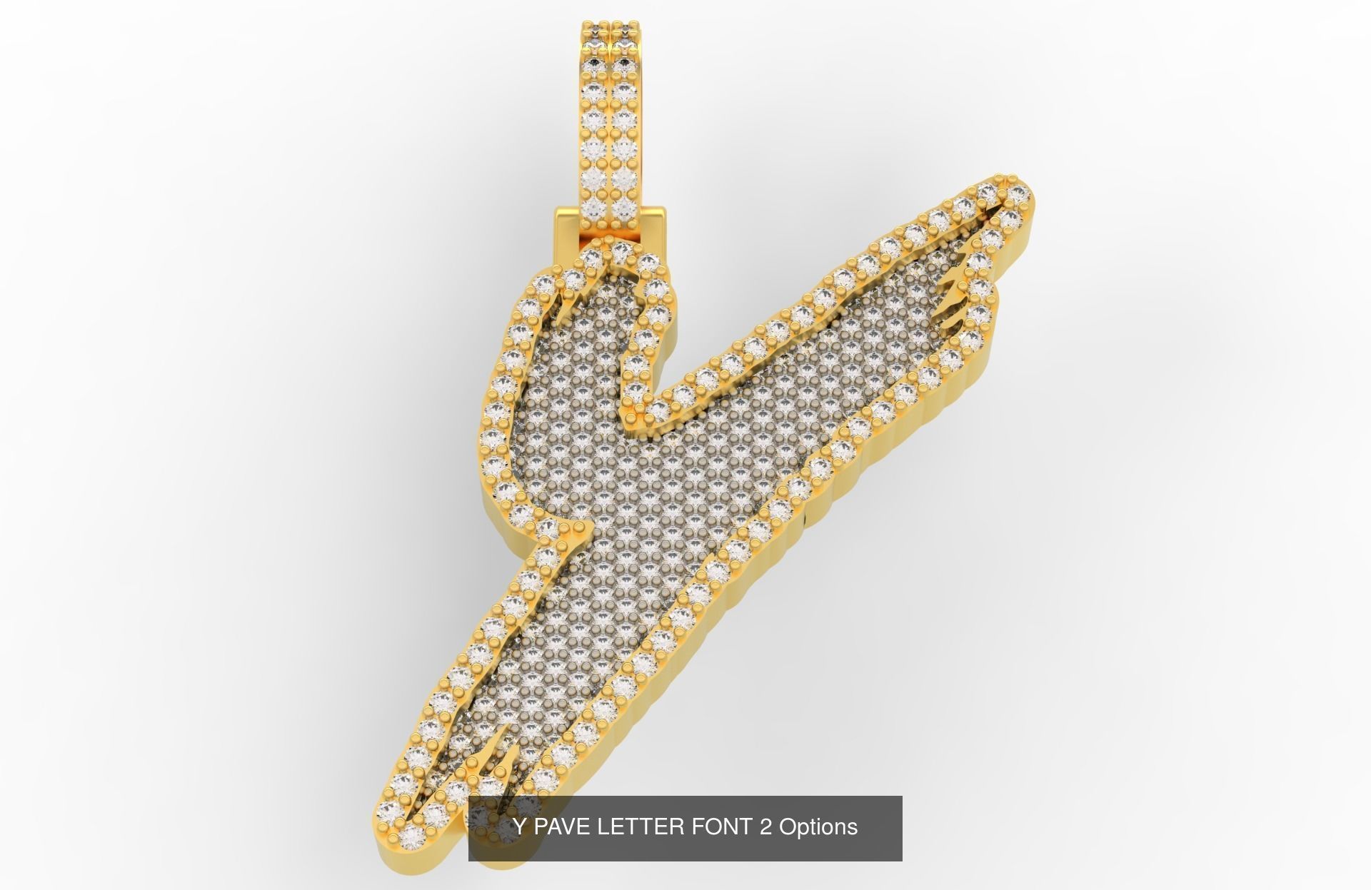 A-Z PAVE LETTER FONT 2 Options 3D Model Collection_27