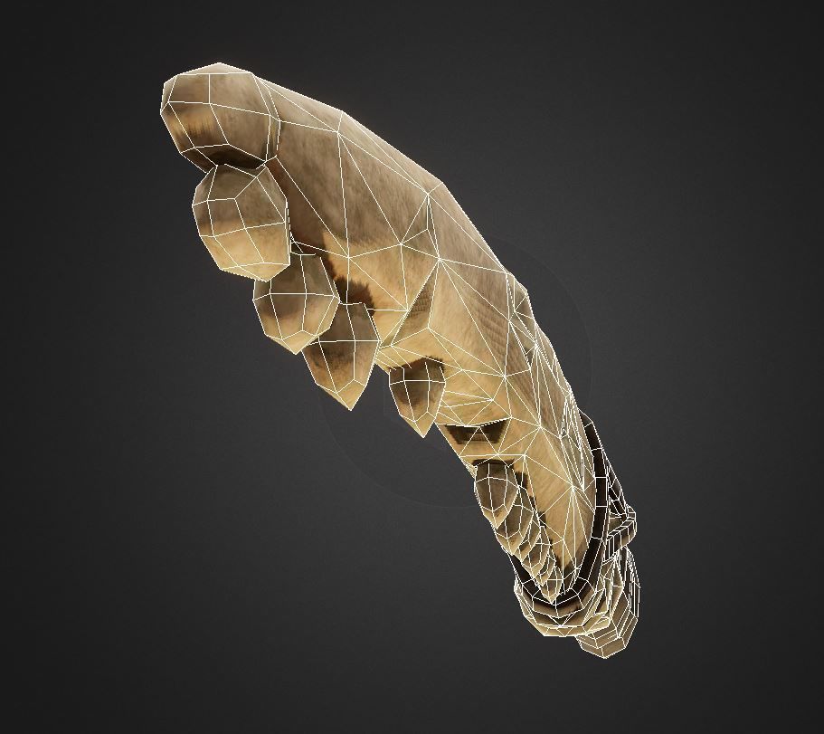 Bone Knife Low-poly 3D model_16