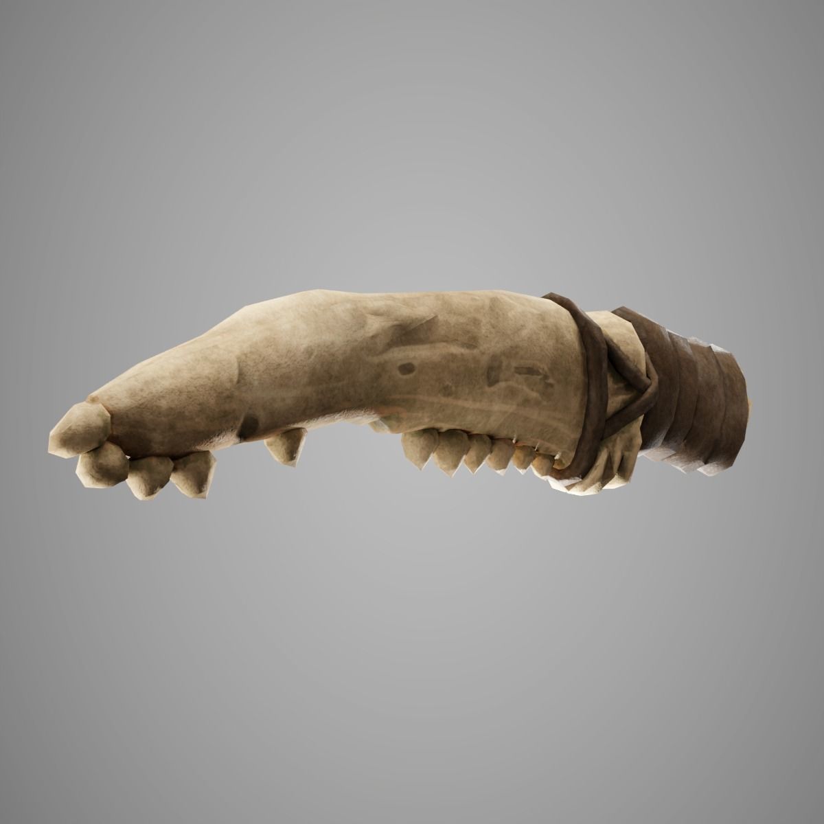 Bone Knife Low-poly 3D model_3