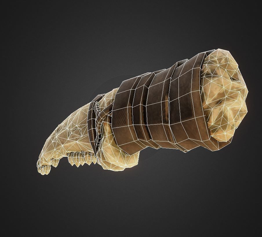 Bone Knife Low-poly 3D model_15