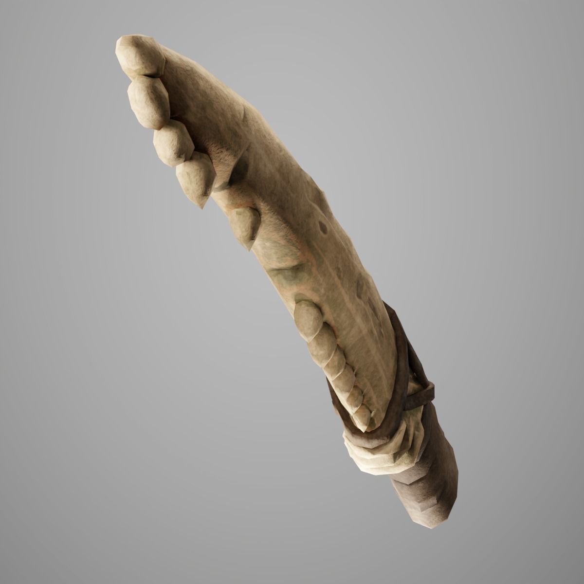 Bone Knife Low-poly 3D model_8