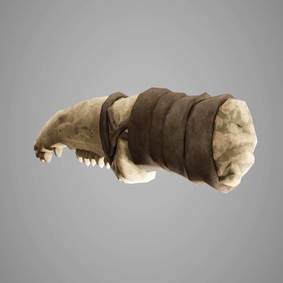 Bone Knife Low-poly 3D model_5