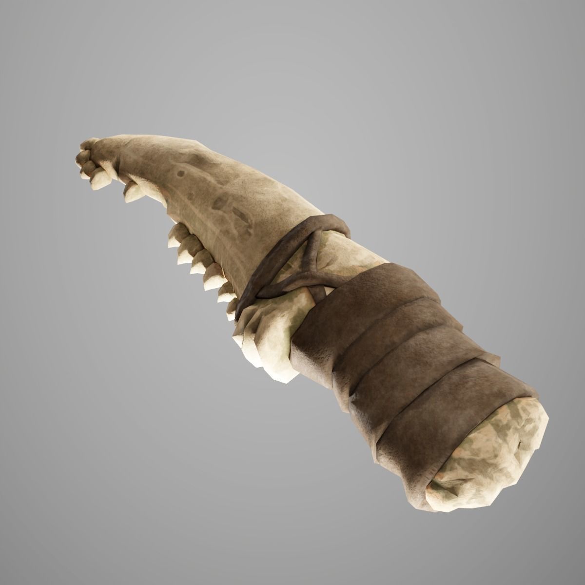 Bone Knife Low-poly 3D model_11