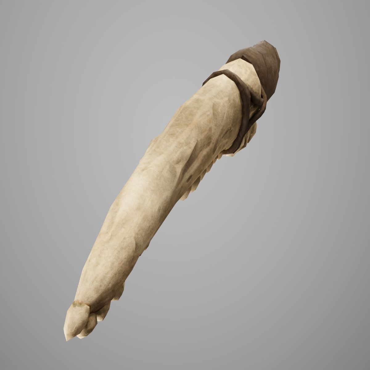 Bone Knife Low-poly 3D model_6