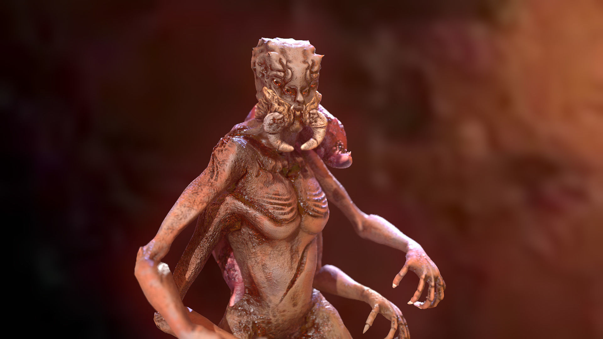 Spider Mutant Low Poly model Game Ready Low-poly 3D model_4