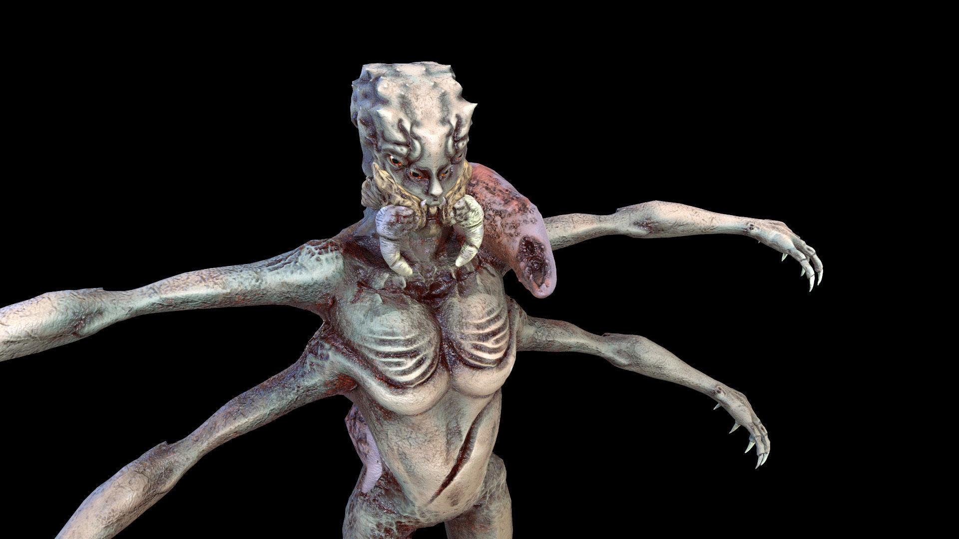 Spider Mutant Low Poly model Game Ready Low-poly 3D model_23