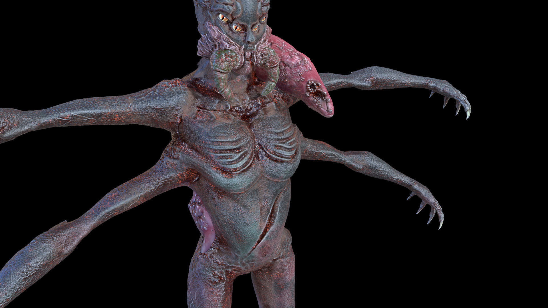 Spider Mutant Low Poly model Game Ready Low-poly 3D model_15