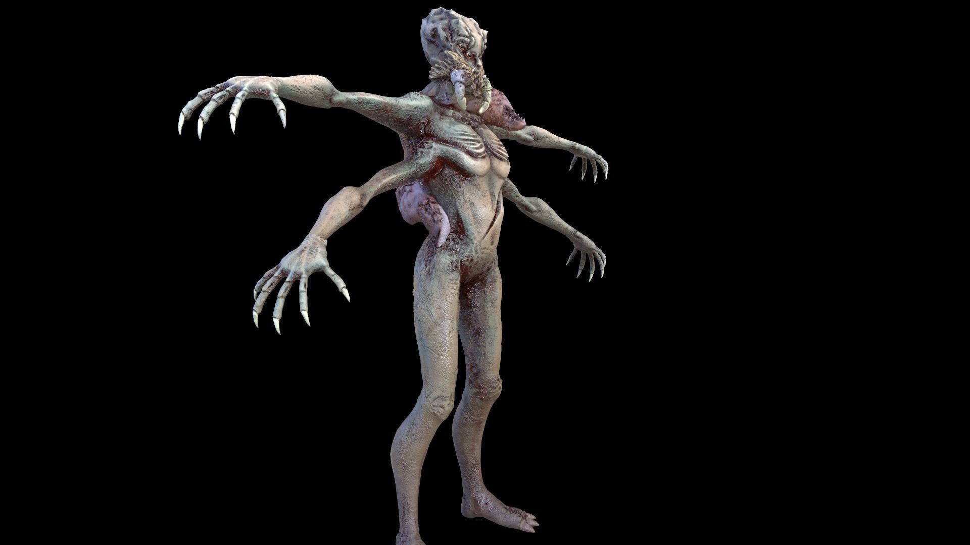 Spider Mutant Low Poly model Game Ready Low-poly 3D model_36