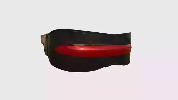 SciFi Glasses I01 Black Red - Character Design Fashion Low-poly 3D model