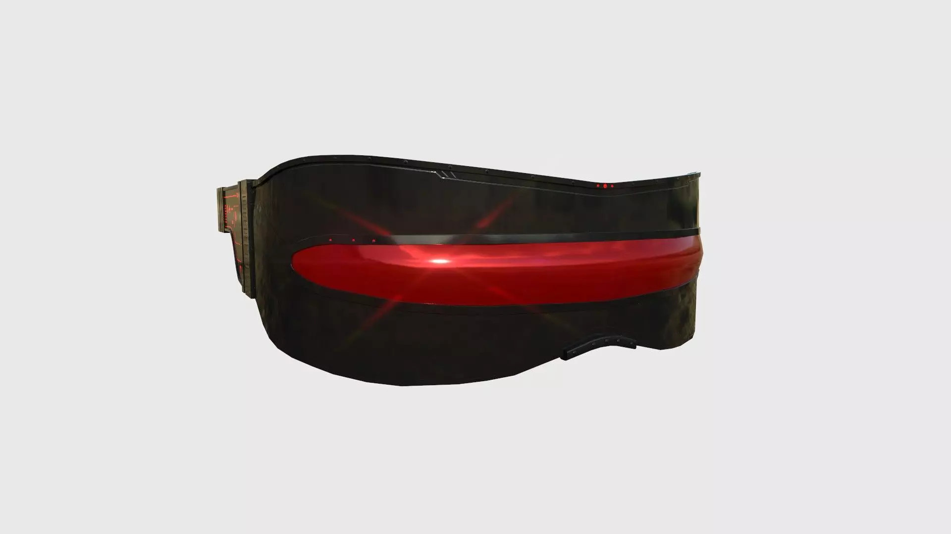 SciFi Glasses I01 Black Red - Character Design Fashion Low-poly 3D model_0