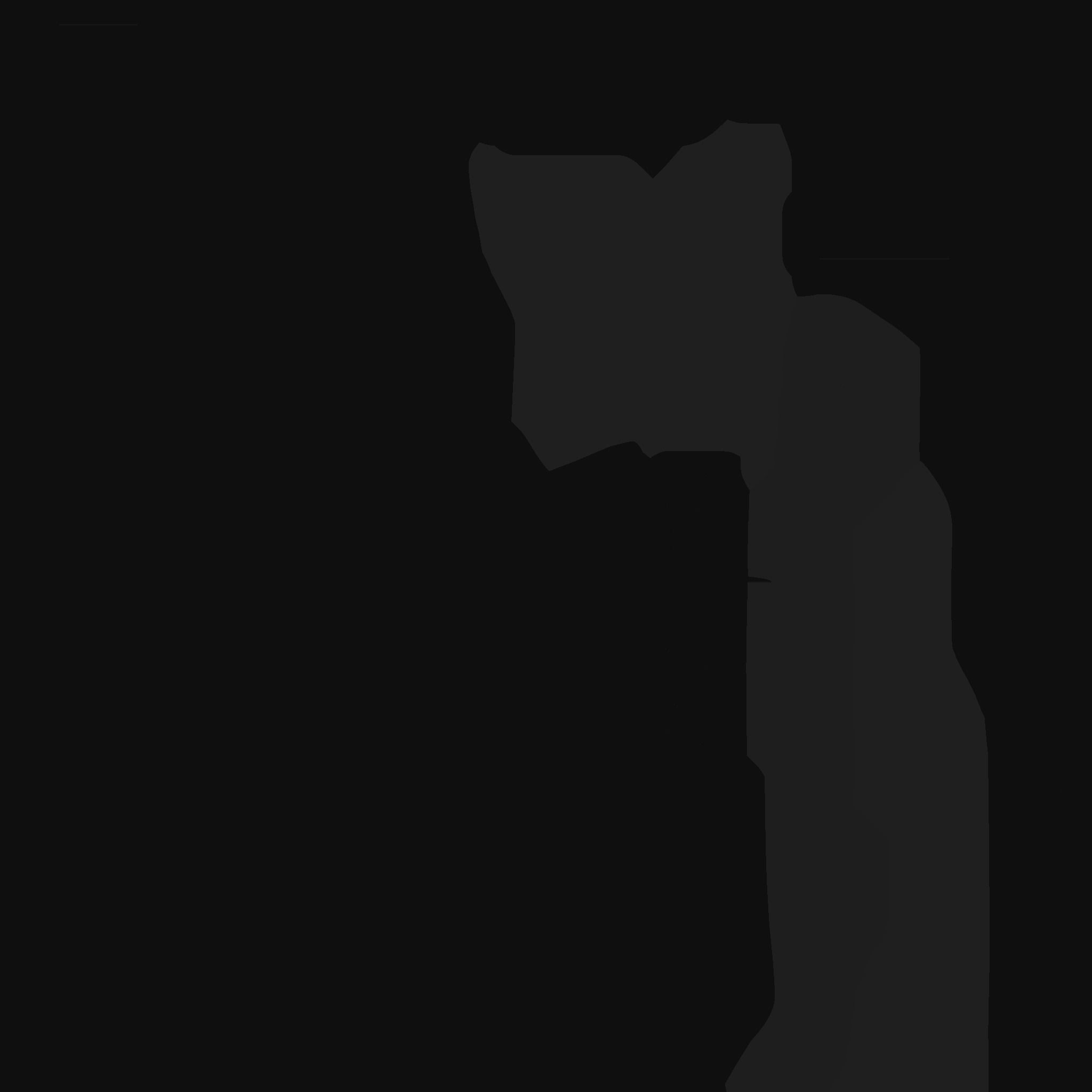 SciFi Glasses I01 Black Red - Character Design Fashion Low-poly 3D model_22