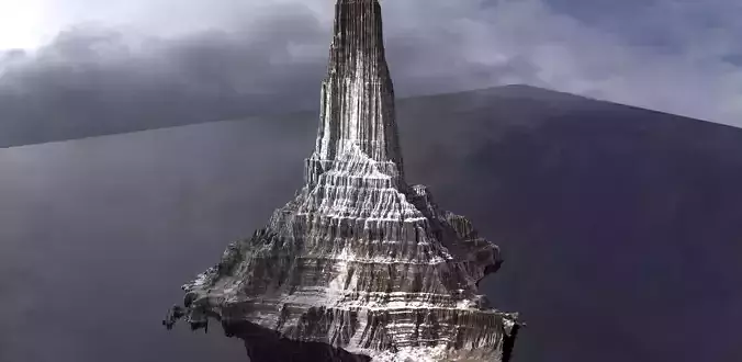 Emperors Mountain Snow 3D model