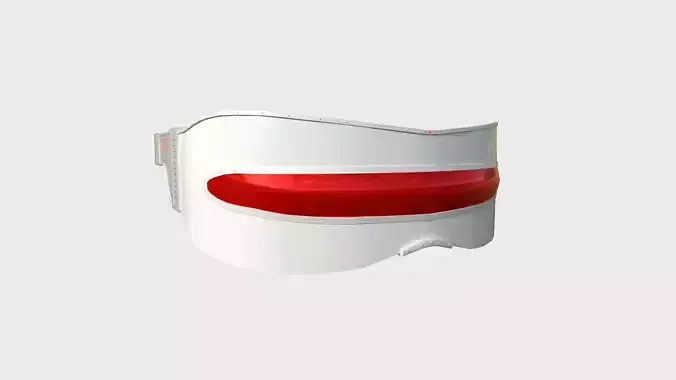 SciFi Glasses I02 White Red - Character Design Fashion Low-poly 3D model