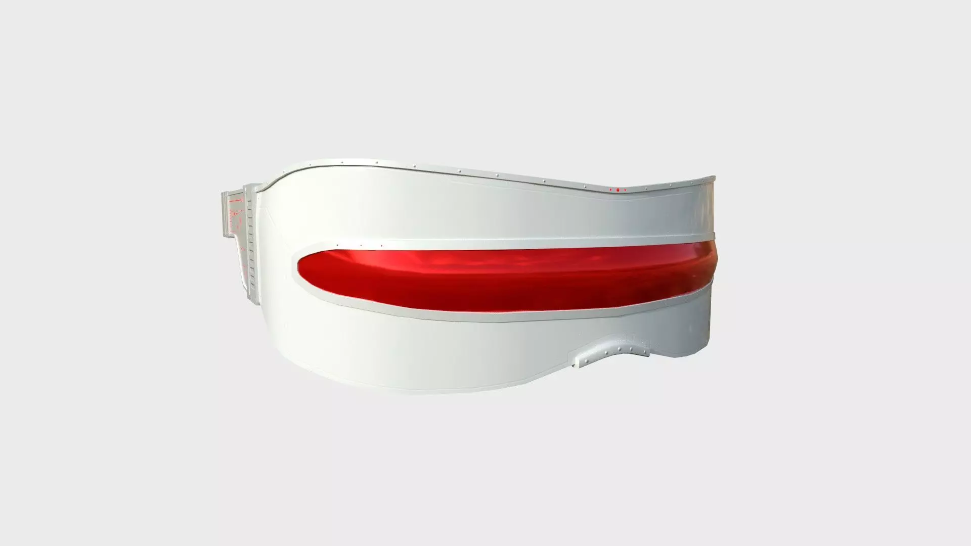 SciFi Glasses I02 White Red - Character Design Fashion Low-poly 3D model_0