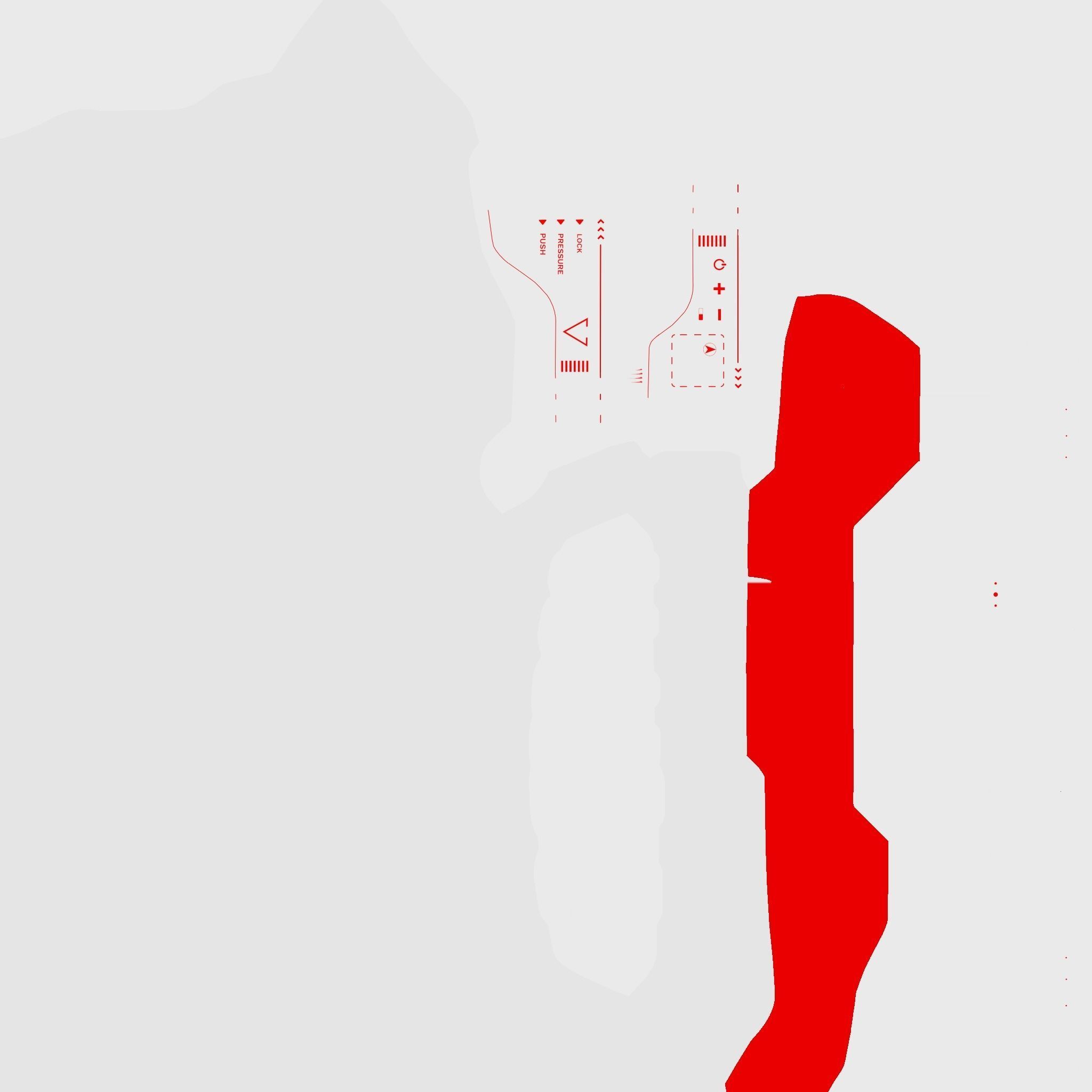 SciFi Glasses I02 White Red - Character Design Fashion Low-poly 3D model_17