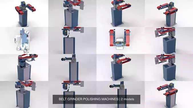 BELT GRINDER POLISHING MACHINES 3D Model Collection