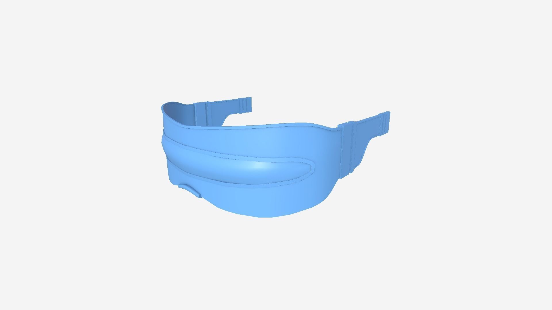 SciFi Glasses I03 White Blue - Character Design Fashion Low-poly 3D model_10