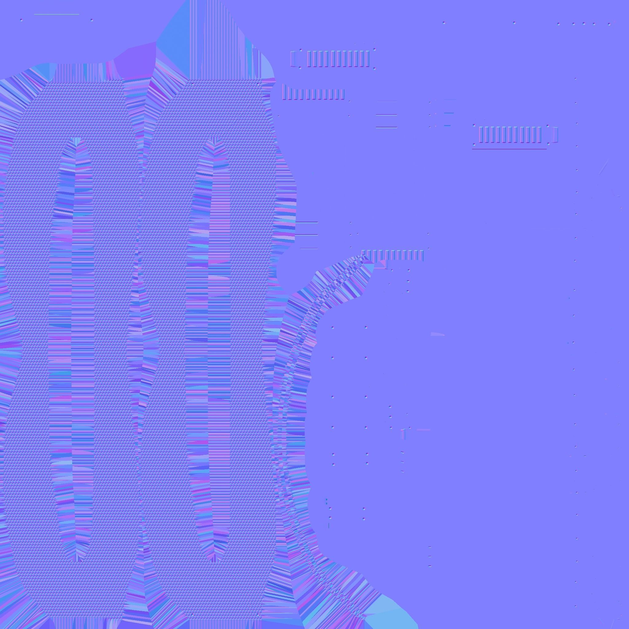 SciFi Glasses I03 White Blue - Character Design Fashion Low-poly 3D model_21