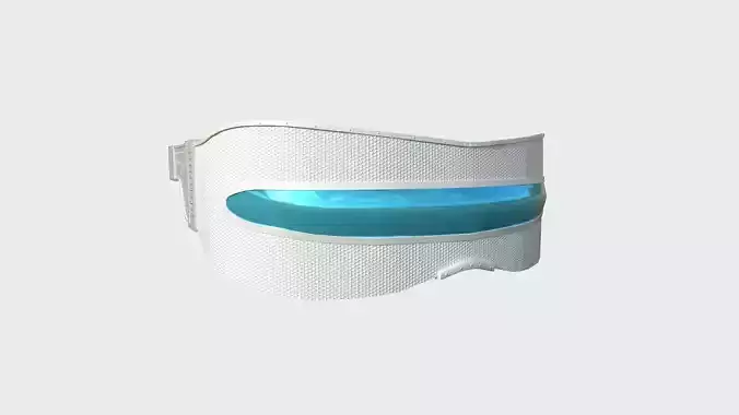 SciFi Glasses I03 White Blue - Character Design Fashion Low-poly 3D model