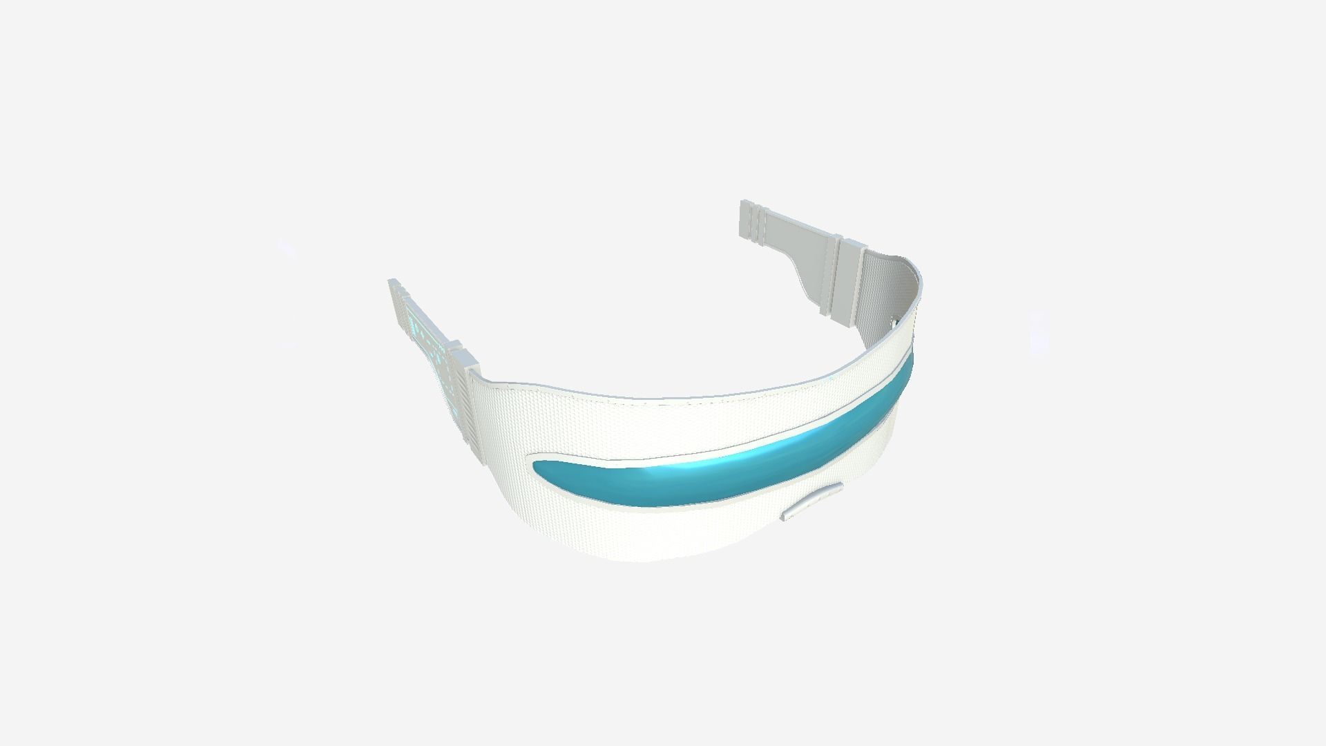 SciFi Glasses I03 White Blue - Character Design Fashion Low-poly 3D model_4