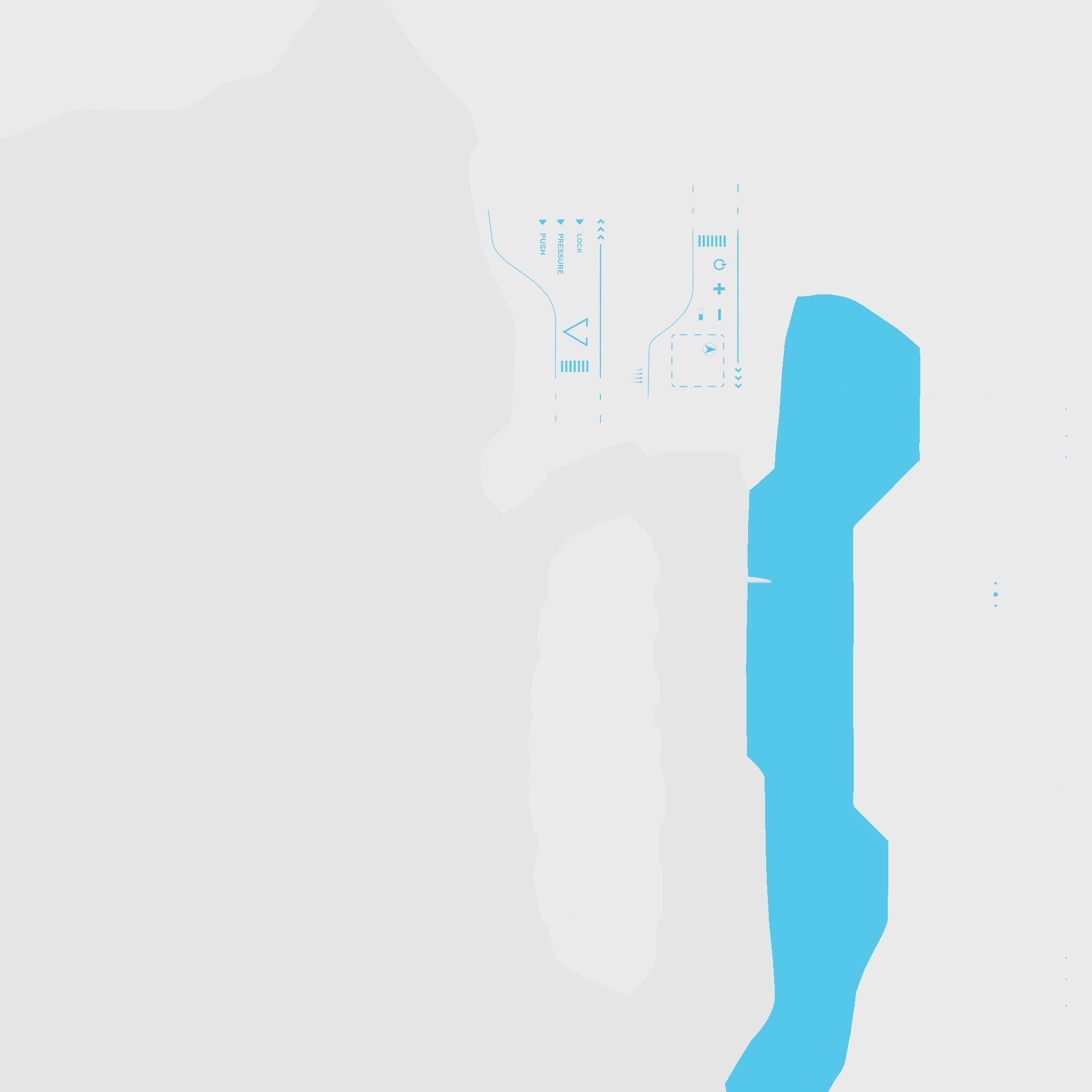 SciFi Glasses I03 White Blue - Character Design Fashion Low-poly 3D model_17