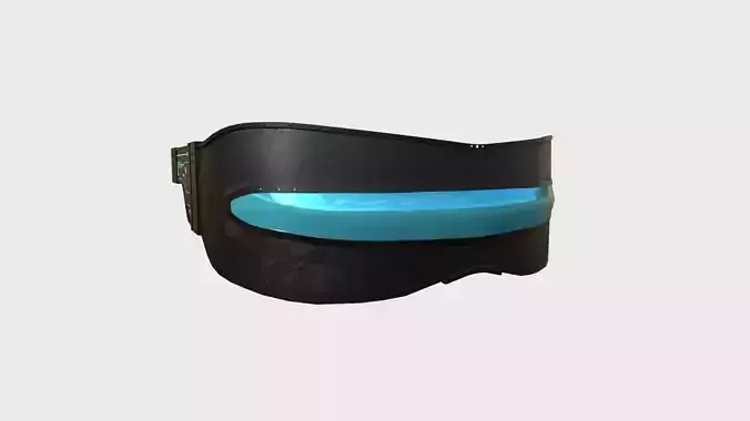SciFi Glasses I04 Black Blue - Character Design Fashion Low-poly 3D model