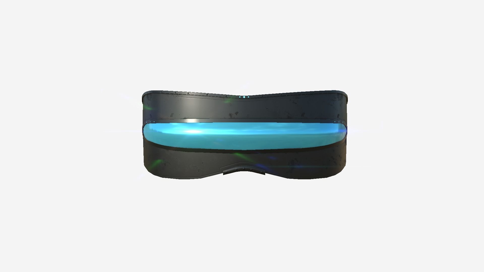 SciFi Glasses I04 Black Blue - Character Design Fashion Low-poly 3D model_1