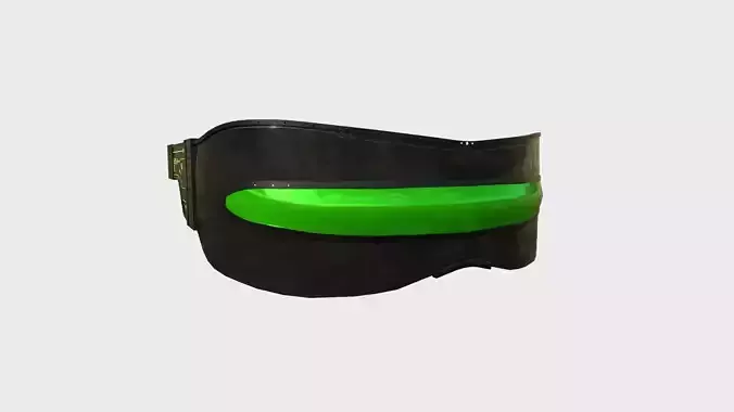 SciFi Glasses I05 Black Green - Character Design Fashion Low-poly 3D model