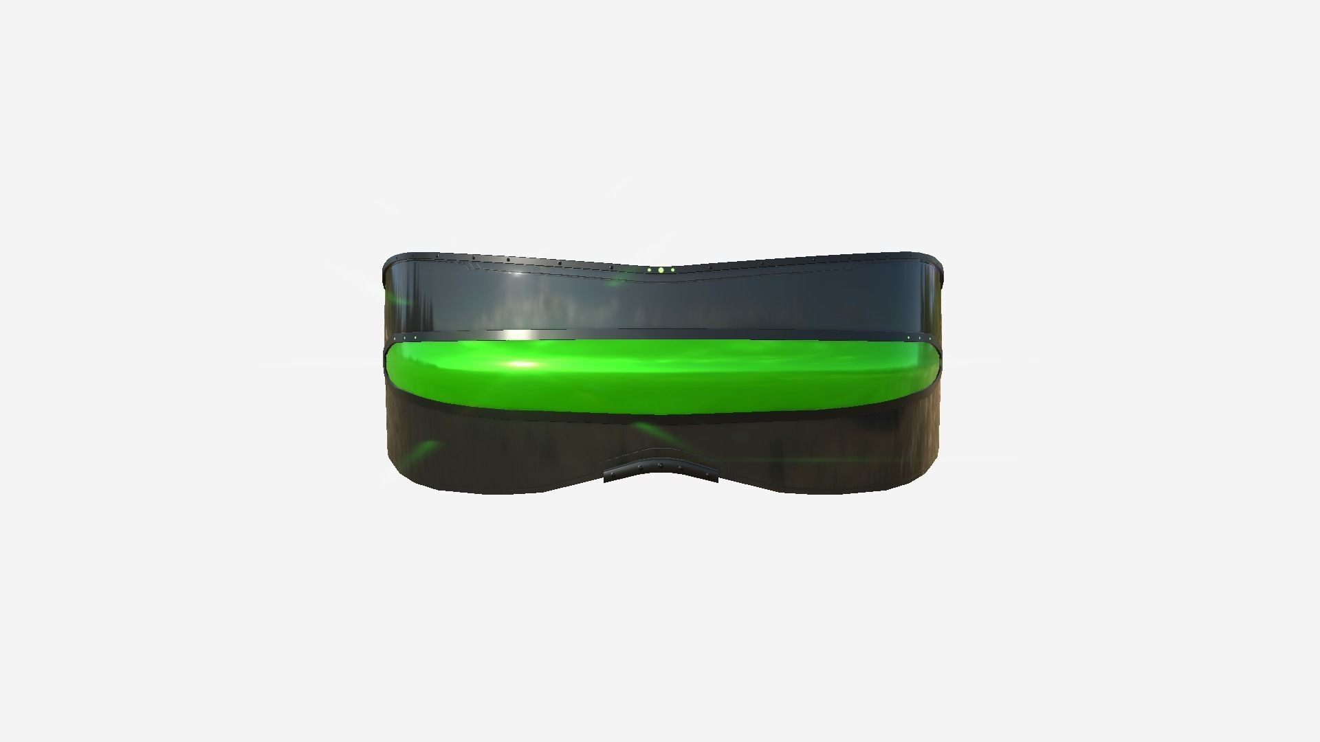 SciFi Glasses I05 Black Green - Character Design Fashion Low-poly 3D model_1