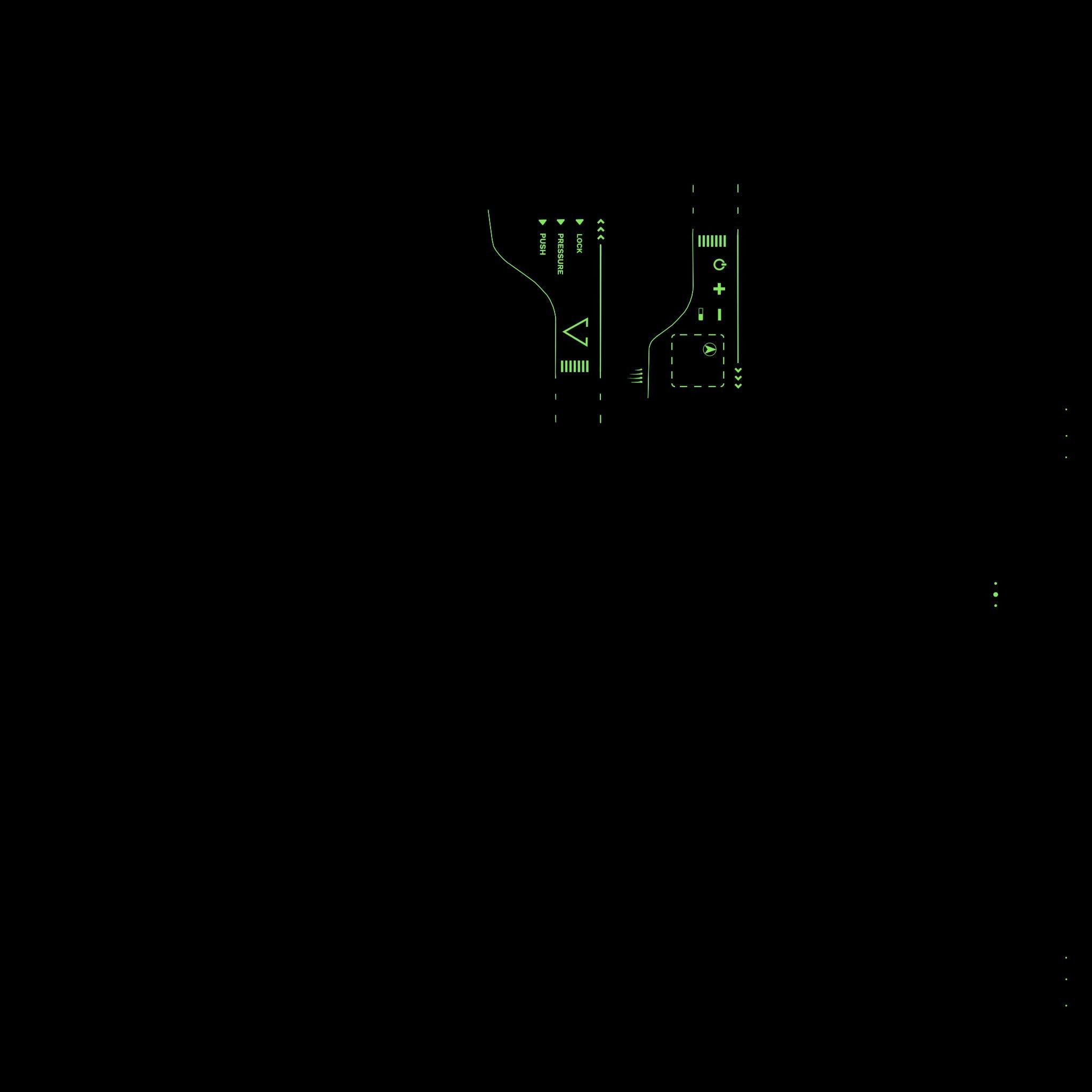 SciFi Glasses I05 Black Green - Character Design Fashion Low-poly 3D model_18