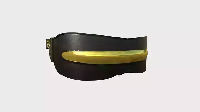 SciFi Glasses I06 Black Gold - Character Design Fashion Low-poly 3D model