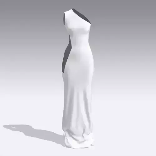 DRESS ONE SHOULDER LOOK LONG  DRESS