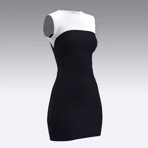 DRESS LOOK BLACK AND WHITE MODERN