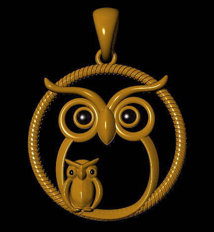 Owl pendant  3D print model